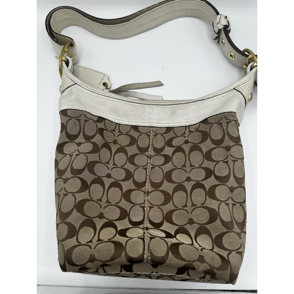 COACH Bleecker Signature Bucket Crossbody Shoulder Bag Purse Good Cond PT2 - Picture 4 of 13